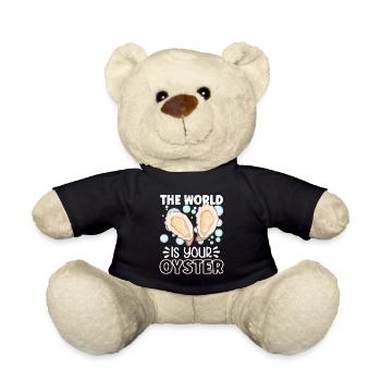Oyster Lovers Funny Oyster Oyster Shucker - Teddy Bear - black - Front