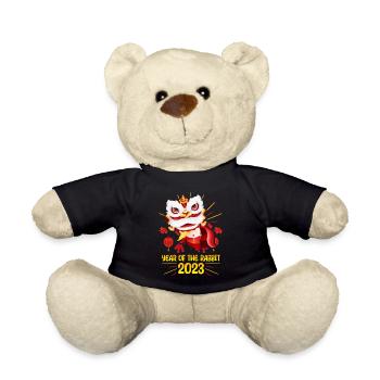 Zodiac Happy Chinese New Year of the Rabbit 2023 - Teddy - Schwarz - Vorne