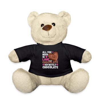 Lustiger Valentinstag Alles was du brauchst ist - Teddy - Schwarz - Vorne