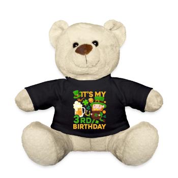 Es Ist Mein 3. Geburtstag Kinderferien St. - Teddy - Schwarz - Vorne