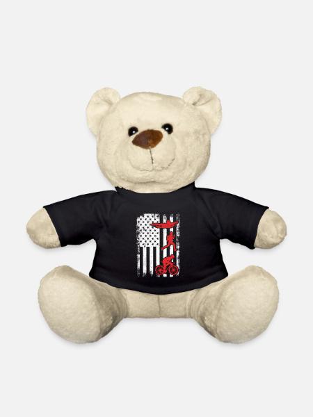 Patriotischer Triathlet - Teddy - Schwarz