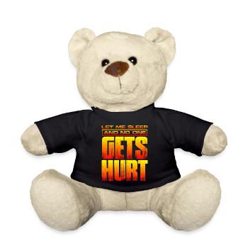 Let Me Sleep And No One Gets Hurt 2 - Teddy Bear - black - Front