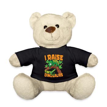 I Raise Tiny Dinosaurs für Reptilienhalter - Teddy - Schwarz - Vorne