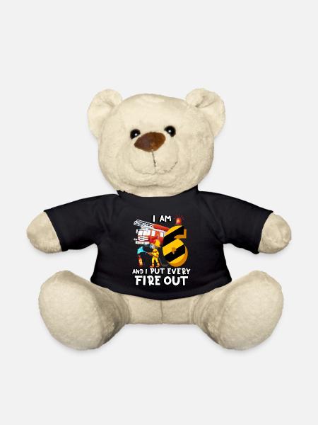 Camion de pompiers Lutte contre l’incendie J’ai 6 ans - Nounours - noir