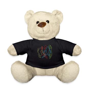 Basketball Geschenkidee Sport Design - Teddy - Schwarz - Vorne