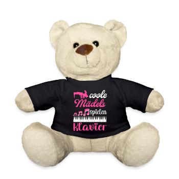 Coole Mädels spielen Klavier Damen - Teddy - Schwarz - Vorne