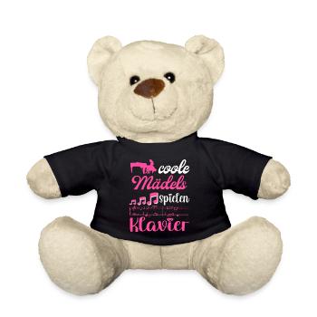 Coole Mädels spielen Klavier Damen - Teddy - Schwarz - Vorne