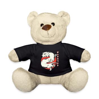Japanischer Dackel Drache Dog Fun Dackel - Teddy - Schwarz - Vorne