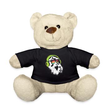 Monkey Design mit DJ Kopfhörer und Sonnenbrille Af - Teddy - Schwarz - Vorne