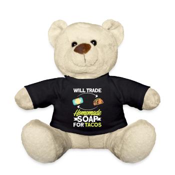 Soap Making Gift Homemade Soap Maker - Teddy Bear - black - Front