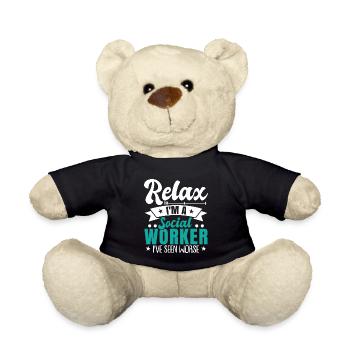 Ich bin Sozialarbeiter - Teddy - Schwarz - Vorne