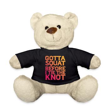 Gotta Squat Before I Tie The Knot 8 - Teddy Bear - black - Front