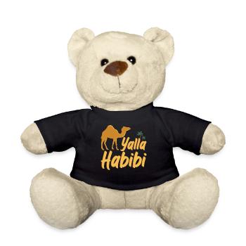 Yalla Habibi Camel Arabic - Teddy Bear - black - Front