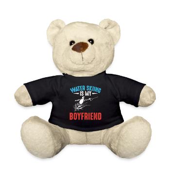 Water skiing is my friend - Waterskier - Teddy Bear - black - Front