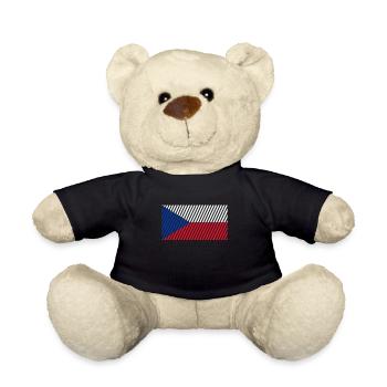 Drapeau de la République tchèque - Nounours - noir - Devant