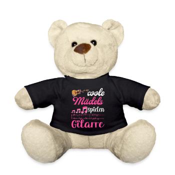 Gitarrenspielerin Gitarristin Coole Mädels - Teddy - Schwarz - Vorne