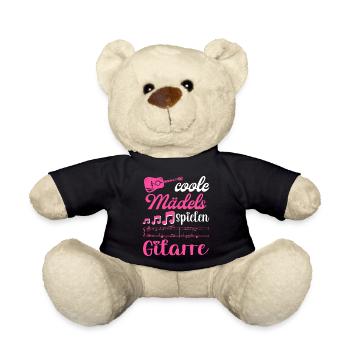 Gitarrenspielerin Gitarristin Coole Mädels - Teddy - Schwarz - Vorne