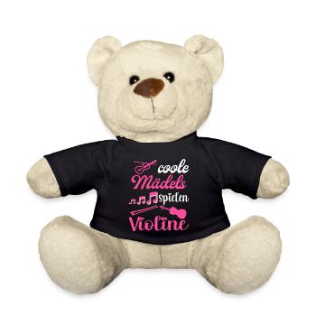 Violine Geige Geigenbogen Musiknoten Musiker - Teddy - Schwarz - Vorne