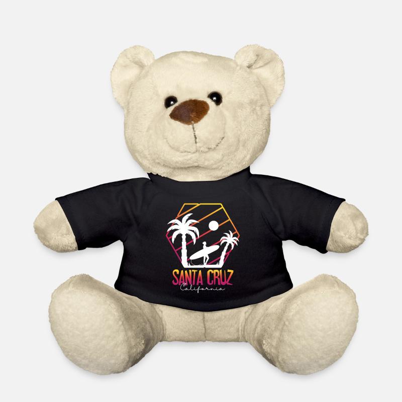 Santa Cruz California Summer Sun Palms Beach - Teddy Bear - black