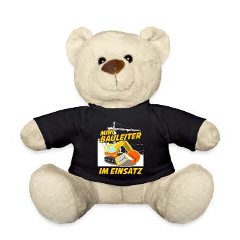 Bagger Bauleiter Baustelle Baggerfahrer - Teddy - Schwarz - Vorne