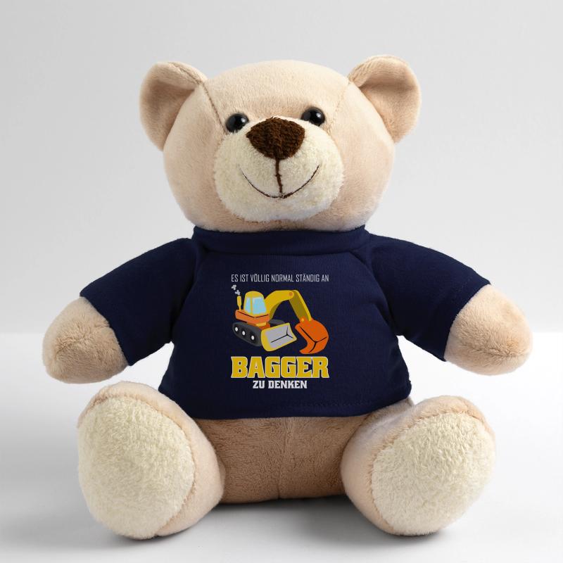 Bagger lustig Baustelle Baggerfahrer Teddy