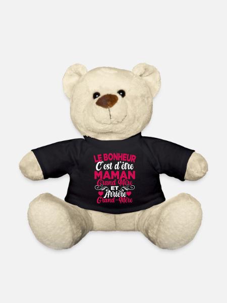 Cadeau Fête des Mère pour Arrière Grand-Mère - Nounours - noir