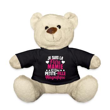 Je suis la Fière Mamie d'une Petite Fille Cool - Nounours - noir - Devant