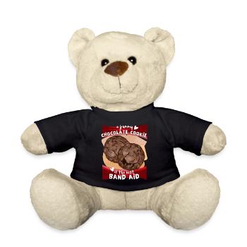 Chocolat, biscuits aux pépites de chocolat drôle de dicton - Nounours - noir - Devant