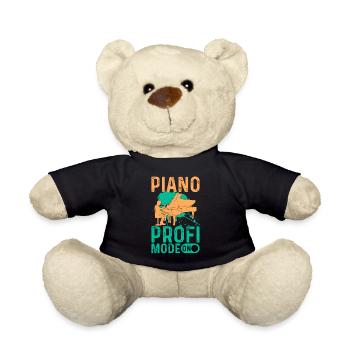 Pianist Piano Music Lover - Piano Profi Mode On - Teddy Bear - black - Front