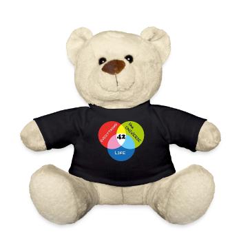 Life Universe Everything 42 Antwort - Teddy - Schwarz - Vorne