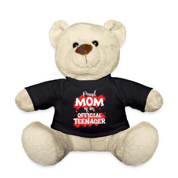Proud mother of an official teenager for the 13th birthday - Teddy Bear - black - Front