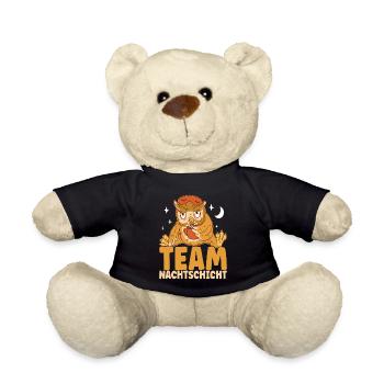 Nachtschicht Nachtdienst - Teddy - Schwarz - Vorne