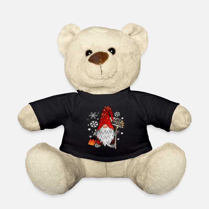Chef Wichtel mit Schneeflocken Christmas Gnome - Teddy - Schwarz