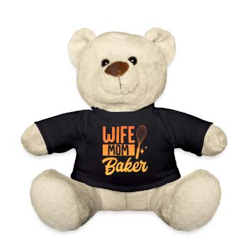 Baker Mama Mother Baking Wife Mama Baker Mutt - Teddy Bear - black - Front