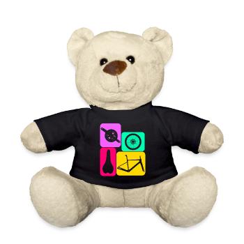 Bicycle Cyclists Cyclists - Teddy Bear - black - Front
