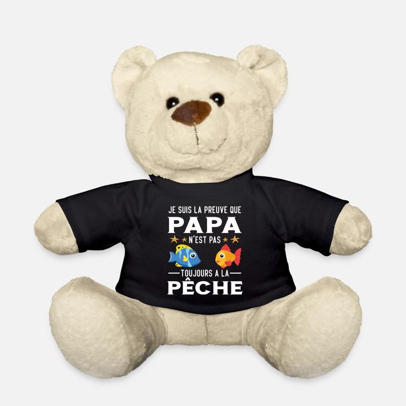 Papa Pêche Pêcheur Bébé Nourrisson Naissance - Nounours - noir