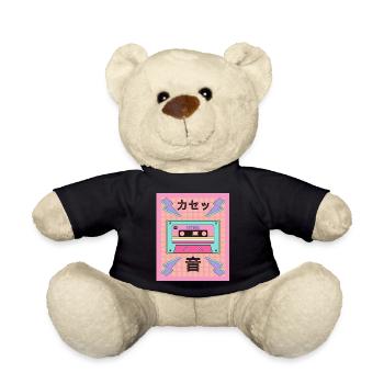 Old Cool Music Cassette - Teddy Bear - black - Front