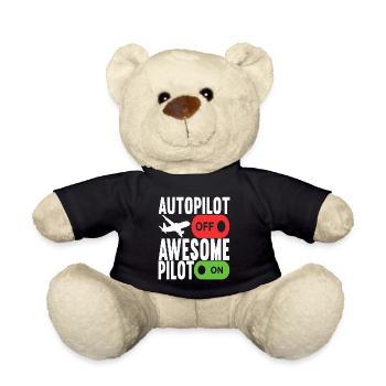 Pilot Flugzeug - Teddy - Schwarz - Vorne