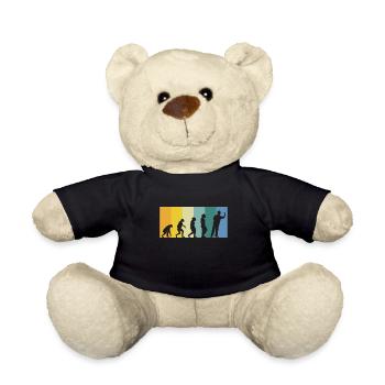 Evolution Dart - Dartspieler retro vintage Farben - Teddy - Schwarz - Vorne