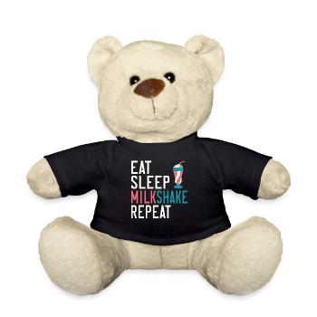 I love Milkshakes Milkshake Gift - Teddy Bear - black - Front