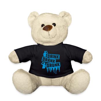 drink drank drunk quote - Teddy Bear - black - Front