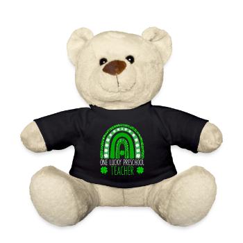 Une joyeuse enseignante préscolaire Saint-Patrick - Nounours - noir - Devant