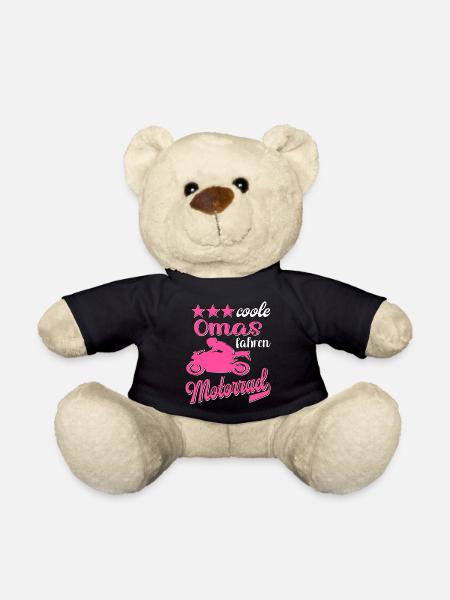 Motorrad Frauen Motorradfahrerin Bikerin - Teddy - Schwarz