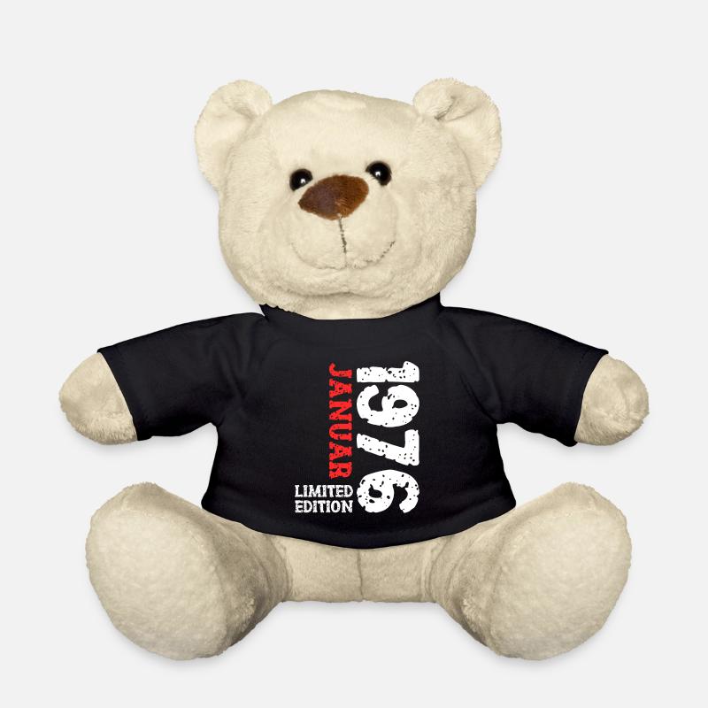 1976 Januar Limited Edition Deko Geburtstag Outfit - Teddy - Schwarz