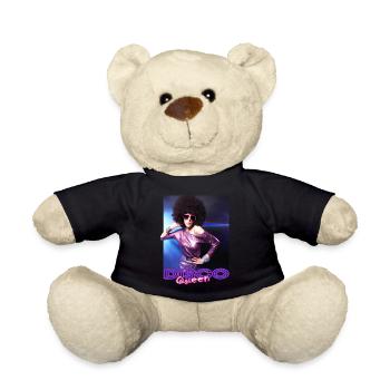Disco Queen Discoqueen Clubbing 90s 70s Party - Teddy Bear - black - Front