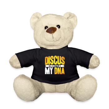 Discus Throw Discus Thrower Gift - Teddy Bear - black - Front