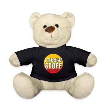 Discus Throw Discus Thrower Gift - Teddy Bear - black - Front