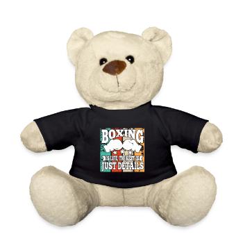 Boxer citation boxe est repos de vie est détails - Nounours - noir - Devant