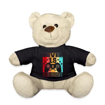 15 Jahre Geburtstagsshirt Zocker Gamer 15. - Teddy - Schwarz - Vorne