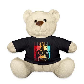 4 Jahre Geburtstagsshirt Jungs Zocker Gamer 4. - Teddy - Schwarz - Vorne